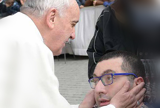 Fabrizio incontra Papa Francesco