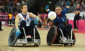 Il pallone utilizzato durante il Wheelchari Rugby