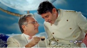 Bonolis e Laurenti in una famosa reclame di caffè