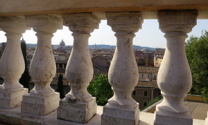 Il panorama dalla terrazza dei Musei Capitolini