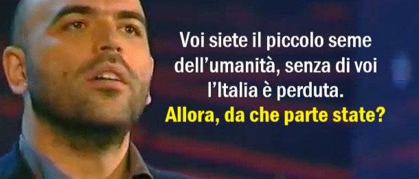 Lo scrittore Roberto Saviano invita tutti a prendere posizione