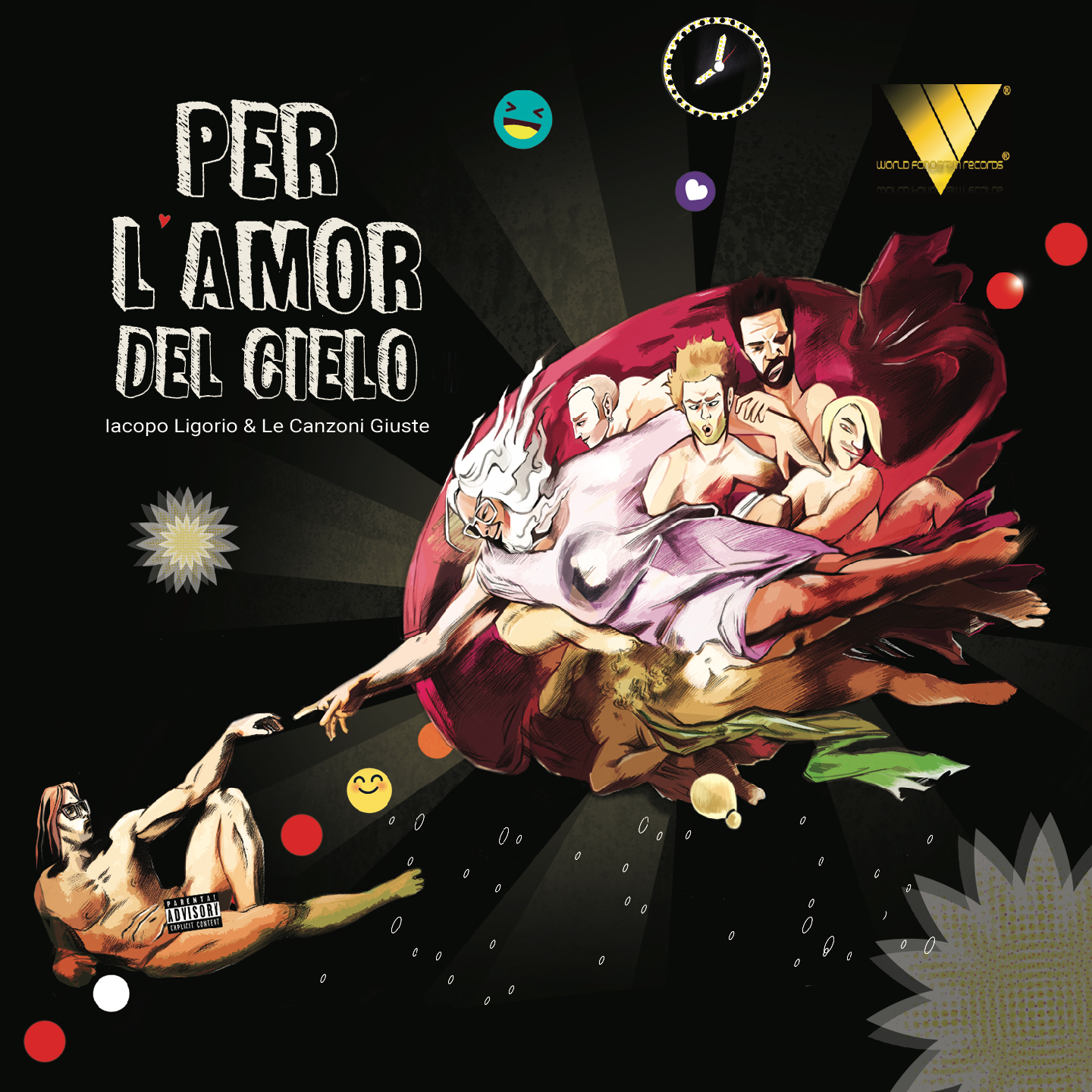 La copertina dell'album Per l'Amor del Cielo, di Iacopo Ligorio & le Canzoni Giuste