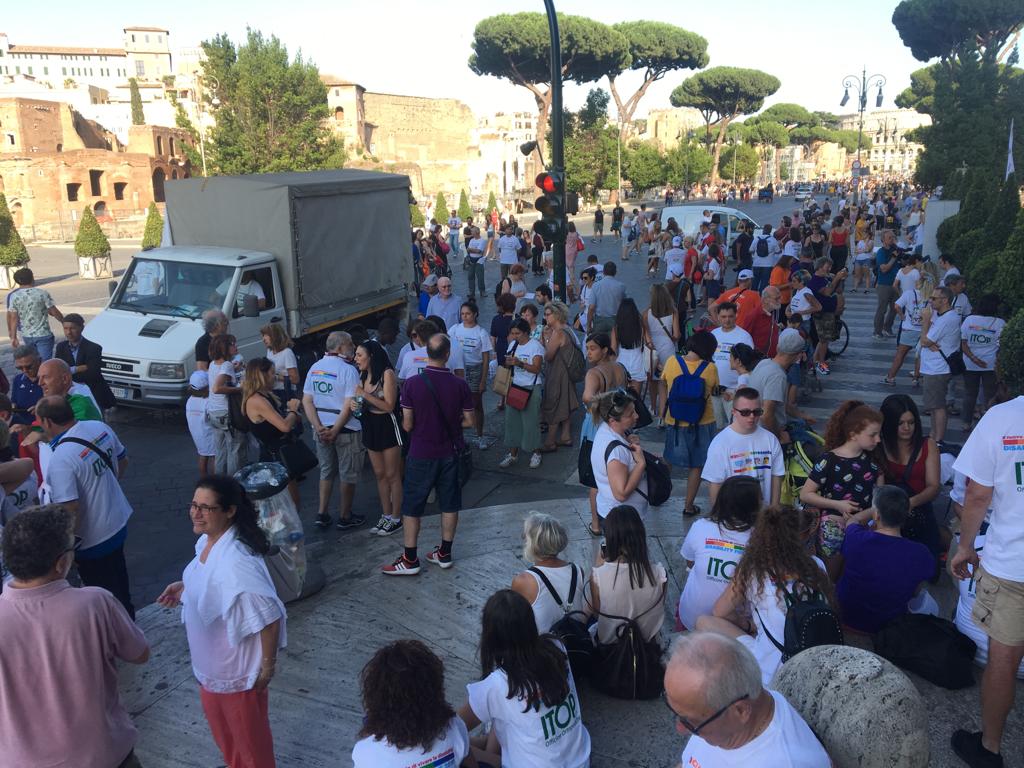 Un momento del Disability Pride a Roma