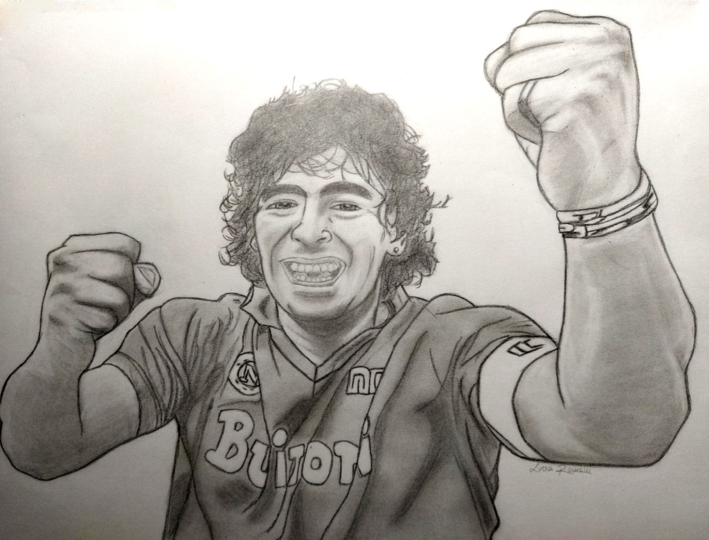 Diego Armando Maradona disegno di (Lucia Romani)